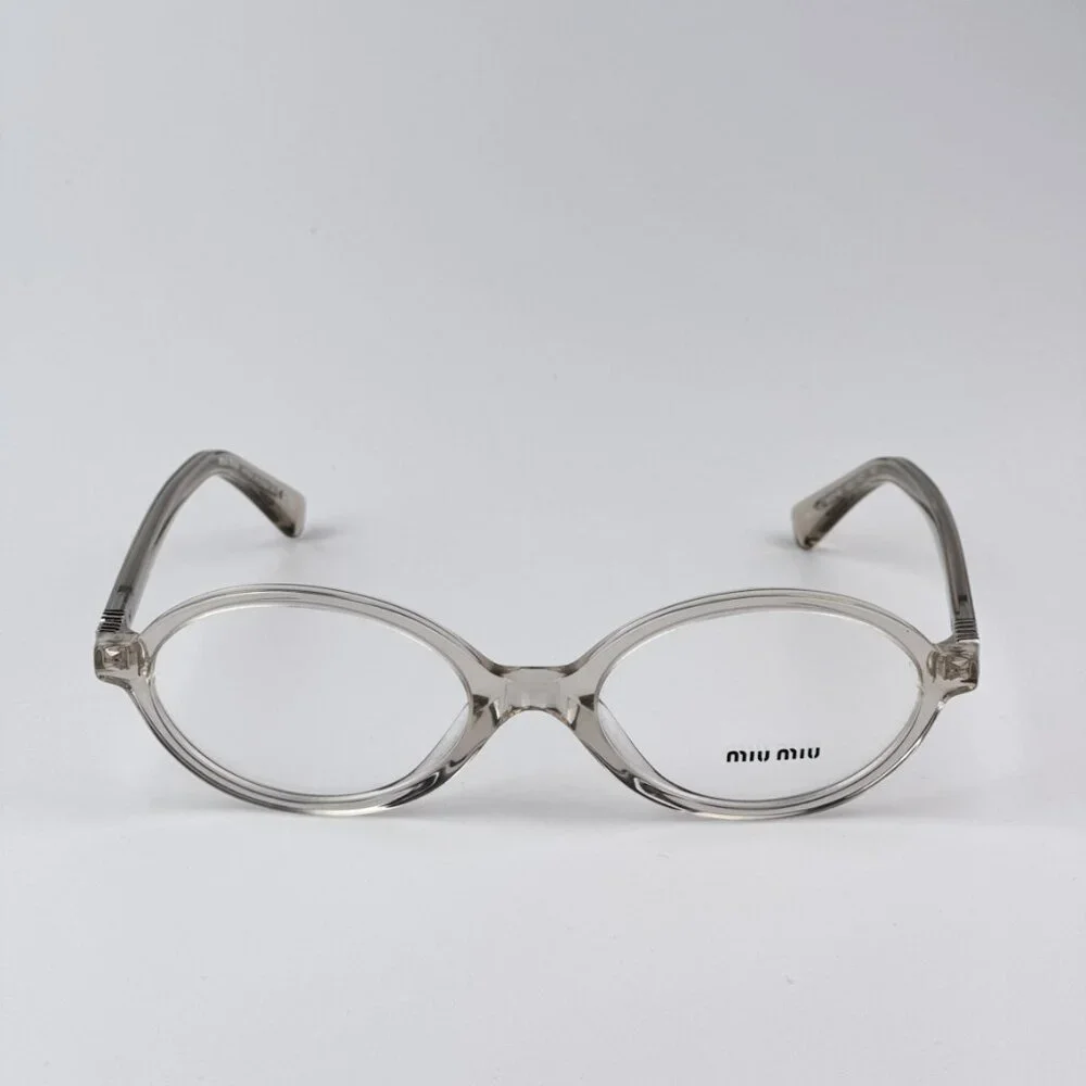 Miu Miu MU01XV 12U1O1 BRAND NEW Eyeglasses  Hemp Trasparent Oval Unisex - Picture 4 of 10